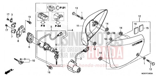 COUVERCLE LATERAL VT750SB de 2011